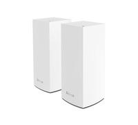 Linksys Velop MX8400 Sistema WiFi 6 mesh Tri-Band (AX4200), router WLAN con 525 m² di copertura e velocità 3,5 volte più rapide per più di 80 dispositivi - Confezione da 2, bianco
