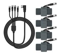 LinkTap Misuratore di Portata 1" BSPT x 4 e Cavo di Collegamento 4 in 1 da 1,5 m, utilizzato ValveLinker a 4 Zone, Compatibile con Cavi di prolunga 2/5/10 m