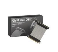 LINKUP - AVA5 Armour Cavo Riser PCIE 5.0 | Angolo a Destra, Bianco 10cm | (Lunghezza totale 14cm) Pronto per RTX5090 RX9070 GPU, Velocità x16 128GB/s, Compatibile con PCIE 4.0 e WRX80/WRX90E