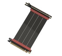 LINKUP - AVA5 Armour Cavo Riser PCIE 5.0 | Angolo a Destra, Nero 15cm | (Lunghezza totale 19cm) Pronto per RTX5090 RX9070 GPU, Velocità x16 128GB/s, Compatibile con PCIE 4.0 e WRX80/WRX90E