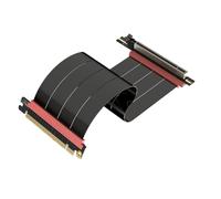 LINKUP - AVA5 Armour Cavo Riser PCIE 5.0 | Angolo a Destra, Nero 25cm | (Lunghezza totale 29cm) Pronto per RTX5090 RX9070 GPU, Velocità x16 128GB/s, Compatibile con PCIE 4.0 e WRX80/WRX90E