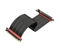 LINKUP - AVA5 Armour Cavo Riser PCIE 5.0 | Angolo a Destra, Nero 30cm | (Lunghezza totale 34cm) Pronto per RTX5090 RX9070 GPU, Velocità x16 128GB/s, Compatibile con PCIE 4.0 e WRX80/WRX90E