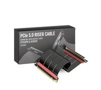 LINKUP - AVA5 Armour Cavo Riser PCIE 5.0 | Angolo a Destra, Nero 40cm | (Lunghezza totale 44cm) Pronto per RTX5090 RX9070 GPU, Velocità x16 128GB/s, Compatibile con PCIE 4.0 e WRX80/WRX90E
