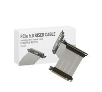 LINKUP - AVA5 Armour Cavo Riser PCIE 5.0 | Pronto per RTX5090 RX9070 GPU | Velocità x16 128GB/s | Compatibile con PCIE 4.0 e WRX80/WRX90E | Angolo Retto Bianco 10cm (Lunghezza totale 14cm)
