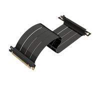 LINKUP - AVA5 Cavo Riser PCIE 5.0 | Angolo a Destra, Nero 30cm | (Lunghezza totale 34cm) Pronto per RTX5090 RX9070 GPU, Velocità x16 128GB/s, Compatibile con PCIE 4.0 e WRX80/WRX90E