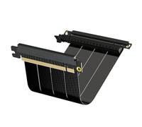 LINKUP - AVA5 Cavo Riser PCIE 5.0 | Pronto per RTX5090 RX9070 GPU | Velocità x16 128GB/s | Compatibile con PCIE 4.0 | Progettato per SSUPD | Doppia inversa Nero 14cm (Lunghezza totale 16cm)