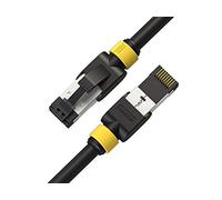 LINKUP - Certificato Versiv┃Cavo Ethernet Cat7-150cm (Confezione da 1) Cavi patch S/FTP RJ45 a doppia schermatura 10G┃per Internet LAN Switch Router Pannello Gaming┃Altissima velocità┃26AWG Nero