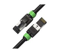 LINKUP - Certificato Versiv┃Cavo Ethernet Cat7-210cm (Confezione da 1) Cavi patch S/FTP RJ45 a doppia schermatura 10G┃per Internet LAN Switch Router Pannello Gaming┃Altissima velocità┃26AWG Nero