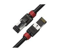 LINKUP - Certificato Versiv┃Cavo Ethernet Cat7-30cm (Confezione da 1) Cavi patch S/FTP RJ45 a doppia schermatura 10G┃per Internet LAN Switch Router Pannello Gaming┃Altissima velocità┃26AWG Nero