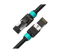 LINKUP - Certificato Versiv┃Cavo Ethernet Cat7-760cm (Confezione da 1) Cavi patch S/FTP RJ45 a doppia schermatura 10G┃per Internet LAN Switch Router Pannello Gaming┃Altissima velocità┃26AWG Nero