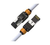 LINKUP - Certificato Versiv┃Cavo Ethernet Cat7-90cm (Confezione da 1) Cavi patch S/FTP RJ45 a doppia schermatura 10G┃per Internet LAN Switch Router Pannello Gaming┃Altissima velocità┃26AWG Bianca