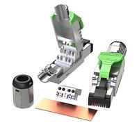LINKUP - Connettore RJ45 Cat6A (2 confezioni) Shielded Metal Die-Cast Field Modular Termination Plug | 10G Easy Internet Tool Free Plugs | per Cat6A up to 22AWG Solid Bulk S/FTP Ethernet Cable [Green]