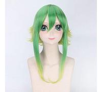 LINLINCD -3 stili Parrucche Vocaloid Gumi Parrucca Cosplay Costume Donne Giallo Verde Gradiente Capelli Sintetici Media Lunghezze Vocaloid Gumi Perucas Dm274