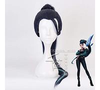 LINLINCD - Anime-Coser Wig KDA Baddest Kaisa Wig Cosplay Costume KDA resistente al calore sintetico lungo coda di cavallo per donne Halloween Party Wigs
