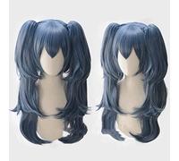 LINLINCD Biamoxer Giapponese Anime Tokyo Ghoul Re Yonebayashi Saiko Cosplay Parrucca Blu Coda di Cavallo Halloween Capelli Gioco di ruolo