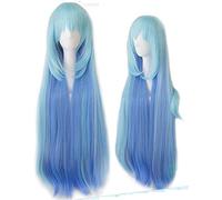 LINLINCD - ConoSuba God's Blessing on This Wonderful World! KonoSuba Aqua Cosplay parrucche blu lunghe capelli sintetici lisci per adulti, gioco di ruolo, coser anime (taglia: 1)