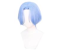 LINLINCD - COSNOTHLE LANGA Wig SK8 L'Infinity Cosplay capelli corti blu con portachiavi Langa