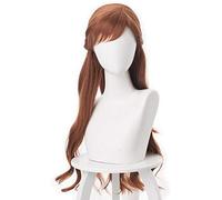 LINLINCD Cosplay wig 2024 New Anime Princess Anna Cosplay Wig 70cm Long Curly Wavy Heat Resistant Synthetic Hair Brown Women Costume Party Wig as the Picture