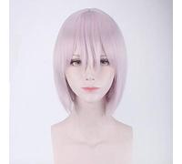 LINLINCD Cosplay wig 2024 New anime SSSS.GRIDMAN Shinjo Akane Cosplay parrucche da donna parrucca corta diritta viola Akane Shinjo Halloween Cosplay capelli taglia unica A.
