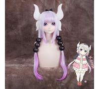 LINLINCD Cosplay wig 80 cm Kobayashi-san Cosplay Parrucche Chi No MaidDragon Kamui Kanna Parrucche Gradiente Peluca Accessori per Capelli per Capelli