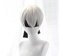 LINLINCD Cosplay wig Alta qualità YoRHa No.2 Tipo B 2BYoRH 2A 9S 2B Parrucca Cosplay NieR: Automatico Costume Gioco Parrucche Costumi Capelli Parrucche+Parrucca Cap 9S