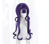 LINLINCD Cosplay wig Anime Akane Aoi Viola Parrucca Lunga Cosplay Costume Jibaku Shounen Hanako-Kun Capelli Sintetici Donna Parrucche Viola