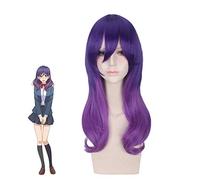 LINLINCD Cosplay wig anime baciare lui non me Serinuma Kae parrucca viola Cosplay costume Watashi ga Motete Dosunda donne parrucche sintetiche ondulate viola
