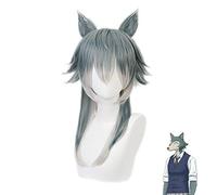 LINLINCD Cosplay wig anime BEASTARS Legoshi Parrucca con orecchie Cosplay Costume uomo donna capelli sintetici resistenti al calore lupo parrucche