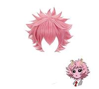 LINLINCD Cosplay wig anime boku no eroe Academia Mina Ashido Parrucca Cosplay Costume Il mio eroe Academia donna capelli corti parrucche per feste di Halloween