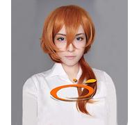 LINLINCD Cosplay wig anime bungo cani randagi Chuya Nakahara Chuuya marrone arancione resistente al calore Cosplay costume parrucca+traccia + cappello