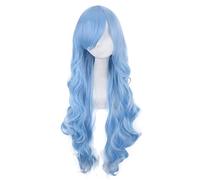 LINLINCD Cosplay wig anime date a live yoshino parrucca riccia blu ondulata lunga Cosplay costume capelli sintetici resistenti al calore donne Cosplay parrucche cosplay