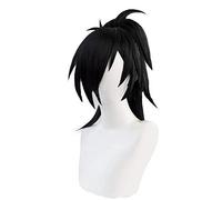LINLINCD Cosplay wig anime Dororo Hyakkimaru uomo nero coda di cavallo parrucca Cosplay costume capelli sintetici resistenti al calore Halloween Party Parrucche