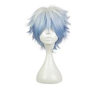 LINLINCD Cosplay wig anime Gintama Sakata Gintoki Parrucca Cosplay Costume Argento Anima Uomini e Donne Capelli Corti Halloween Party Parrucche