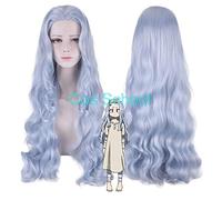 LINLINCD Cosplay wig anime Il mio eroe Academia Eri Cosplay Parrucche Boku no eroe Academia Eri Costumi Parrucche Halloween Grigio-Blu Capelli lunghi Ricci Parrucche