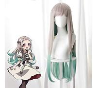 LINLINCD Cosplay wig anime Jibaku Shounen Hanako Kun Nene Yashiro Parrucca lunga Cosplay Costume capelli sintetici resistenti al calore da donna parrucche verdi