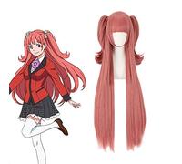 LINLINCD Cosplay wig anime Kakegurui: Giocatore compulsivo Cosplay Yumemite Yumemi Parrucca da donna lungo dritto resistente al calore sintetico