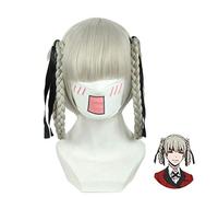 LINLINCD Cosplay wig Anime Kakegurui Parrucca per cosplay Momobami Kirari Parrucche sintetiche resistenti al calore e parrucca
