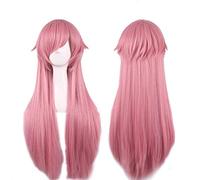 LINLINCD Cosplay wig anime Mirai Nikki Gasai Yuno parrucca cosplay costume futuro diario donna lunghi capelli sintetici Halloween party parrucche