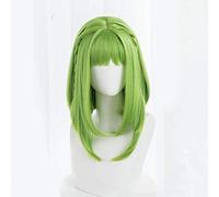 LINLINCD Cosplay wig anime Nanamine Sakura Green Parrucca Cosplay Costume Jibaku Shounen Legato WC Hanako-Kun capelli sintetici resistenti al calore da donna parrucche verdi