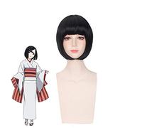 LINLINCD Cosplay wig anime Noragami Nora donna breve parrucca nera costume Cosplay parrucca sintetica resistente al calore Noragami