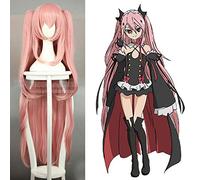 LINLINCD Cosplay wig anime serafo della fine parrucca Owari no Seraph Krul Tepes Cosplay costume donna rosa parrucche sintetiche