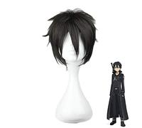 LINLINCD Cosplay wig anime spada arte online Kirigaya Kazuto parrucca cosplay costume SAO Kirito capelli sintetici corti neri parrucche per feste di Halloween