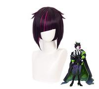 LINLINCD Cosplay wig anime Twisted Wonderland Lilia Vanrouge Parrucca corta per cosplay, costume di capelli sintetici resistenti al calore, uomini e donne