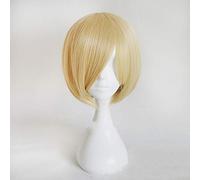 LINLINCD Cosplay wig anime YURI su ICE Yuri Plisetsky Cosplay Costume da uomo e donna capelli sintetici Halloween Party copricapo corto + cappuccio parrucca come mobili