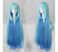 LINLINCD Cosplay wig Benedizione per questo meraviglioso mondo! Parrucca per cosplay Aqua Cosplay 100 cm capelli sintetici lisci resistenti al calore blu verde chiaro misto acqua