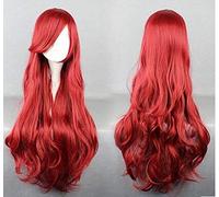 LINLINCD Cosplay wig Biamoxer Ariel parrucca rossa La piccola sirena rossa parrucca ondulata del corpo parrucca cosplay principessa gioco di ruolo accessorio costume La sirena piccola