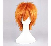 LINLINCD Cosplay wig Cartoon Zootopia Fox Nick Wild Orange Parrucca Nick Cosplay arancione capelli Halloween costumi parrucca parrucca come foto
