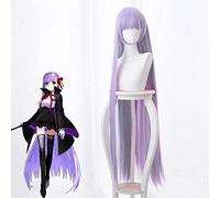 LINLINCD Cosplay wig Cosplay Parrucca FGO/Destino Kirishima BB azzurro viola stile coda di cavallo capelli lunghi lisci FGO destino