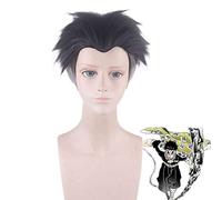 LINLINCD Cosplay wig demoni uccisione Kimetsu no Yaiba Gyoumei Himejima Kyoumei Parrucca corta per cosplay Costume di capelli sintetici resistenti al calore