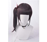 LINLINCD Cosplay wig demoni uccisione Kimetsu no Yaiba Kanawo Tsuyuri Kanao Parrucca resistente al calore Cosplay Costume Parrucche+Farfalla Forcina Copricapo Parrucca Solo